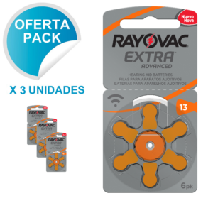 Pilas para audífonos 312 Rayovac Pack 3 Blister (18)