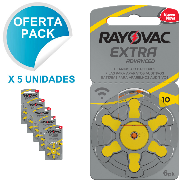 Pilas audífonos - Rayovac Extra 10 - Packs de 5 ó 10 estuches -Opticenter