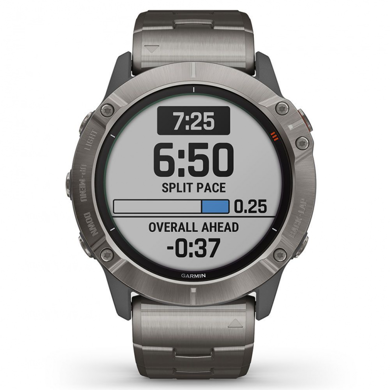 garmin watch fenix 6x pro solar titanium with titanium band