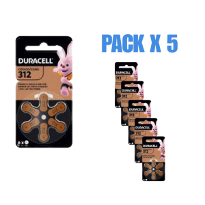 PILAS AUDITIVAS DURACELL N312 PACK 5 BLISTER (30 PILAS)